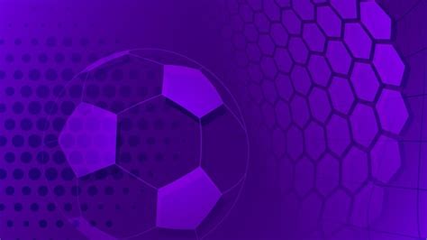 Premium Vector Football Or Soccer Background With Big Ball In Purple