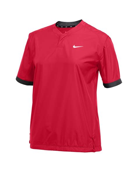 Nike Synthetic Team Short Sleeve Windshirt In Scarletanthracitewhite
