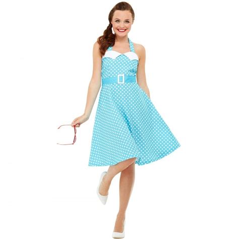 Blue 50 S Pin Up Adult Costume Ladies Costumes From A2z Fancy Dress Uk
