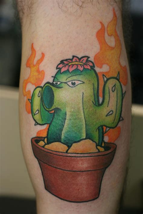 Plants Vs Zombies Cactus By Lucky Cat Tattoo On Deviantart