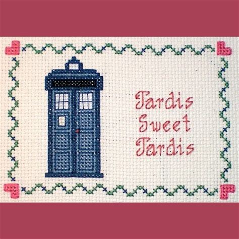 Tardis Sweet Tardis Doctor Who Inspired Cross Stitch Pattern 800