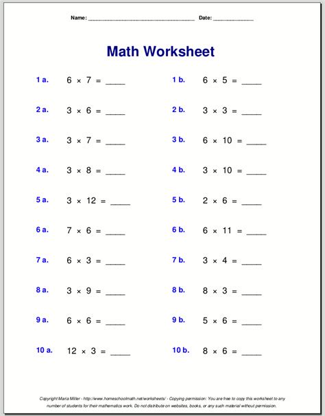 With our math sheet generator, you can easily create grade. Multiplication worksheets for grade 3 | Free math ...