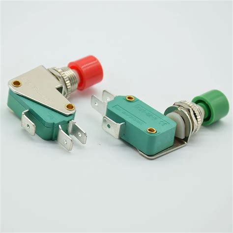 2pcs 3 Pins Red Green Signal Pushbutton Switch 16a 125v250v Ac