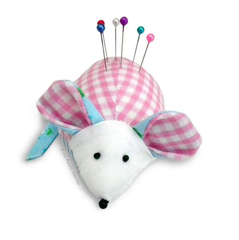 cute mouse pin cushion printed sewing pattern and full