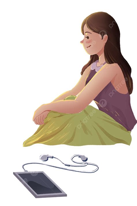 Cell Phone Girl, Cell Phone, Girl, Character PNG Transparent Clipart