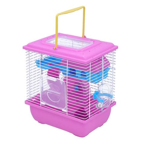 Double Layer Hamster Cage Pet House Acrylic Portable Small Pets House