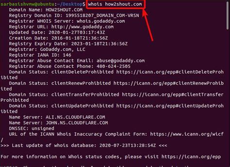 How To Use The Whois Command On Linux To See Domain Information On Terminal