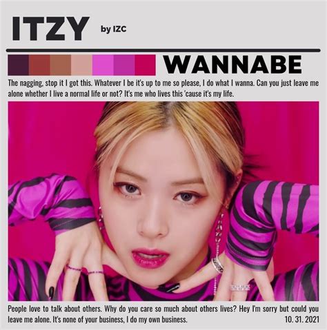 Itzy Wannabe Japanese Version Mv Palette In 2022 Itzy Normal Life