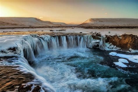 Godafoss Waterfall In The Winter Photograph By Arctic Images