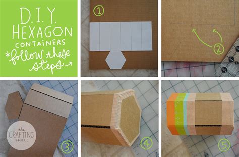The Crafting Shell Diy Cardboard Hexagon Containers