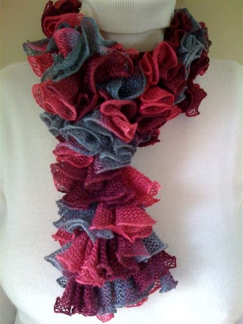 Ruffled Scarf Crocheted With Double Crochets Free Video