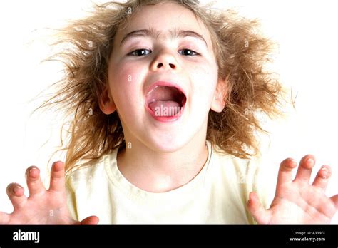 Young Girl Screaming Model Released Stock Photo Alamy