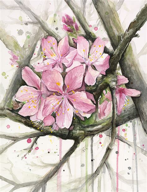 Floral Watercolor Paintings Olechka Design