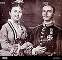 Fotografía de Alfonso XII de España (1857-1885) y Mercedes de Orleans ...