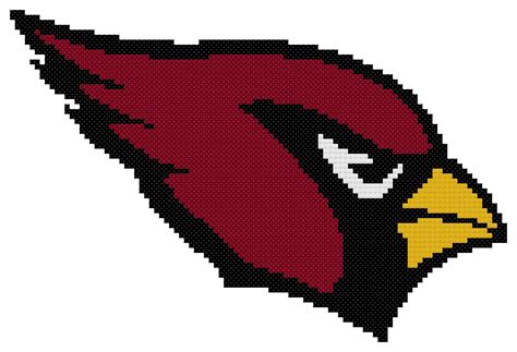 Cardinal image counted cross stitch patterns. Counted Cross Stitch Pattern, Arizona Cardinals Logo - The ...