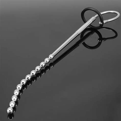 Urethral Sounding Rodpenis Plug Stainless Steel Ball Toy Offbeat Scimitar Urethral Plug