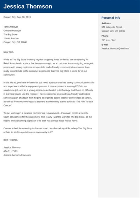 Retail Cover Letter Examples And Ready To Use Templates