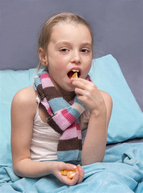 Child Is Recovering From An Illness Stock Photo Image Of Sick Throat