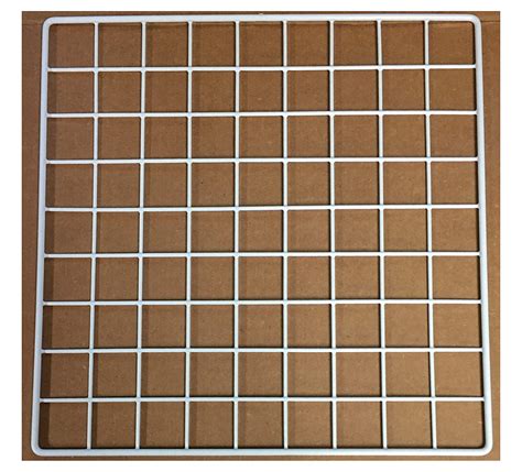 Buy White 14 Inch X 14 Inch Plastic Coated Wire Miniature Grid Panel