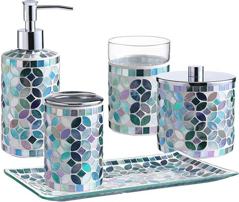 Mosaic Bathroom Accessories Set Semis Online