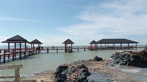Tanjung Bajau Beach Singkawang West Kalimantan Stock Photo Image Of