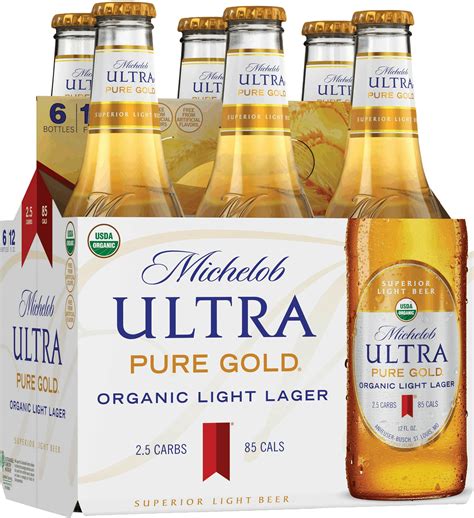 Michelob Ultra Pure Gold Case 24 Pack 12 Oz Bottle Garden State