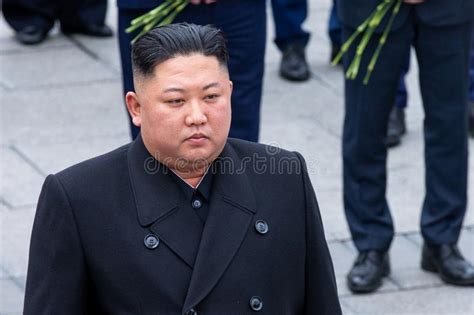 Portrait Of The Secretary General Of The Dprk North Korea Kim Jong Un Editorial Photo Image Of