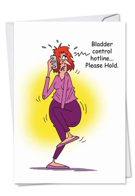 Bladder Control Hotline Birthday Greeting Card