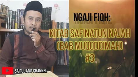 Ngaji Safinah Najah Muqoddimah Youtube