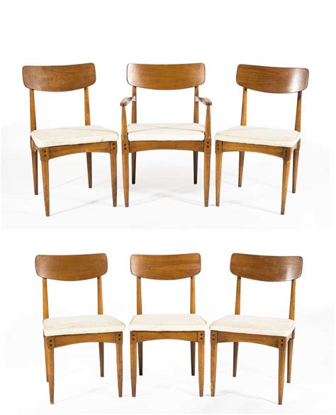 Set Of Six Mid Century Modern Dining Chairs