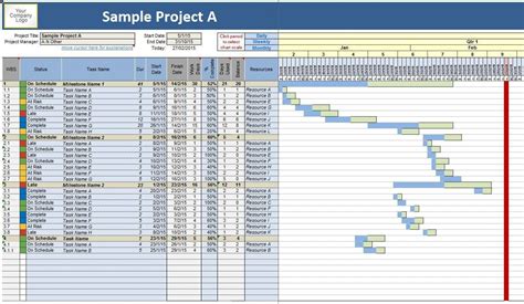 Project Timeline Planning Template For Microsoft Excel ~ Addictionary