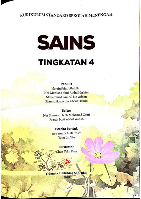 Buku Teks Sains Tingkatan 4 Kssm 2020 Pdf