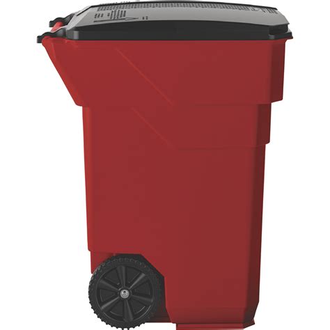 Suncast Wheeled 96 Gallon Trash Can — Red Model Bmtcw96 Northern