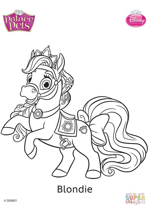 Palace Pets Blondie Coloring Page Free Printable Coloring Pages
