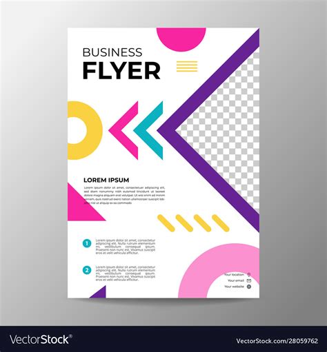 Business Flyer Template Layout Design Cool Vector Image