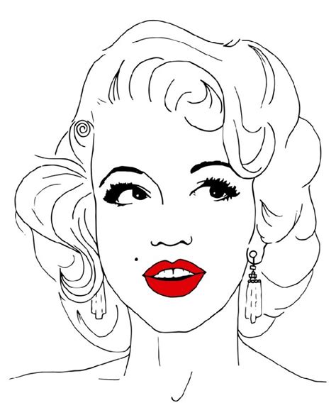 Marilyn Monroe Coloring Pages Educative Printable
