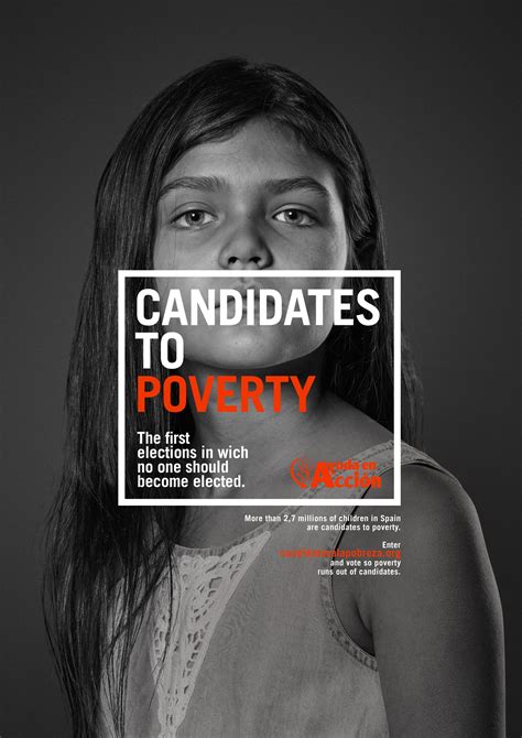 Adeevee Ayuda En Acción Candidates To Poverty Typography Poster