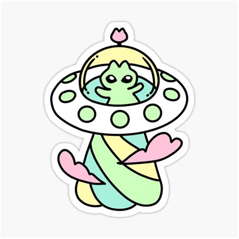 Cute Alien Sticker For Sale By Sbnljljweo Redbubble