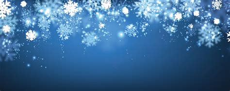 Blue Winter Banner With Snowflakes Stock Illustration Download Image