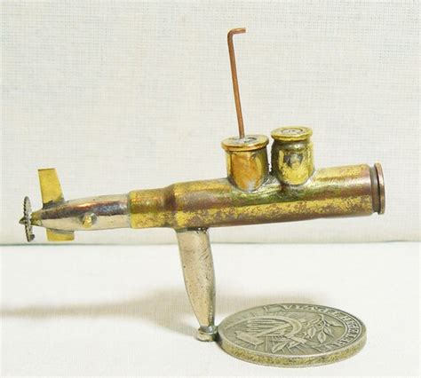 Handcrafted Trench Art Military Submarine Made From Ww2 Etsy