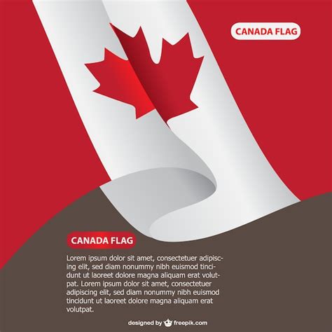 Canada Flag Ppt Template Free Powerpoint Template