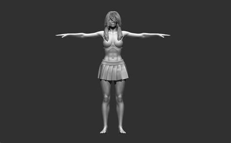 Woman Female Body Sculptures Standart Poses 3d Model