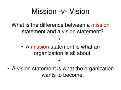Ppt Mission V Vision Powerpoint Presentation Free Download Id