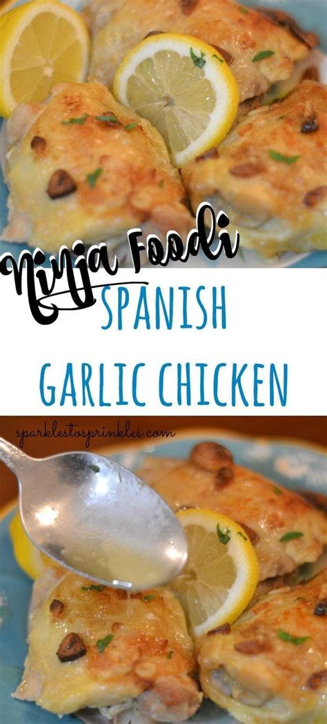 On this video we bake some chicken thighs in the ninja foodi digital air fry oven! Ninja Foodi Spanish Garlic Chicken | Recipe | Garlic ...