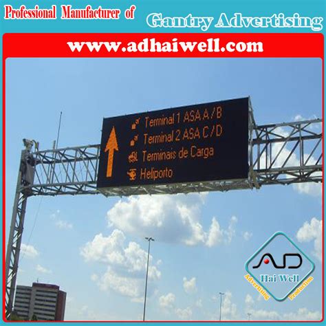 Gantry Cross Road Traffic Led Screen Sign Billboard