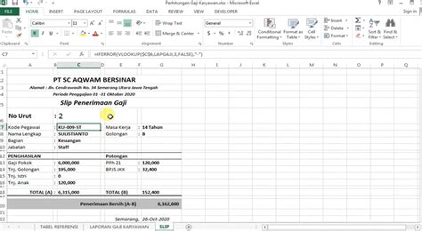 Slip Gaji Excel Cara Membuat Dan Mengolahnya Lokerpintar Id