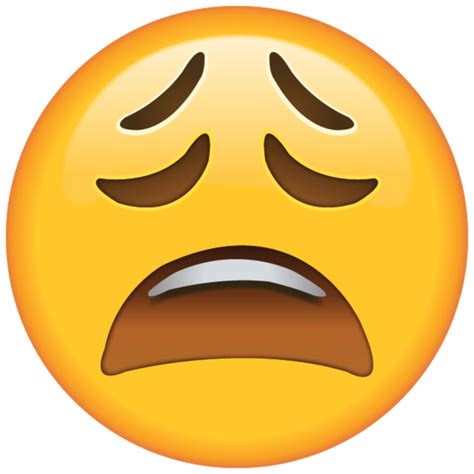 High Resolution Tired Face Emoji You Cansee A Yawn On The
