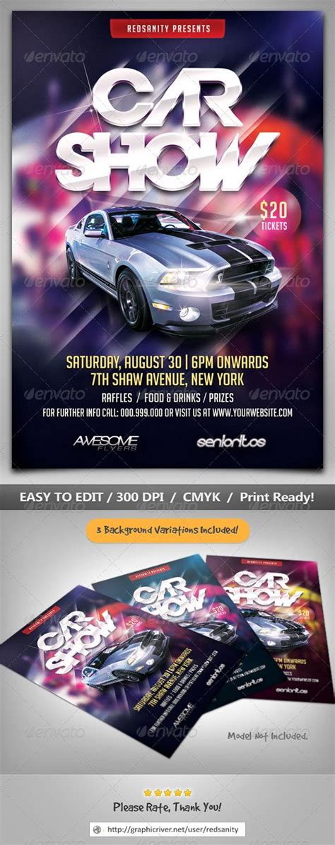Car Show Flyer Cars Party Events And Flyer Template