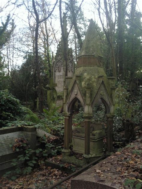 Tombs In Highgate Cemetery In London The Cemetery Is Very Big And Some