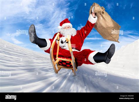 Crazy Santa Claus On His Sleigh Hilarious Fast Funny Crazy Xmas